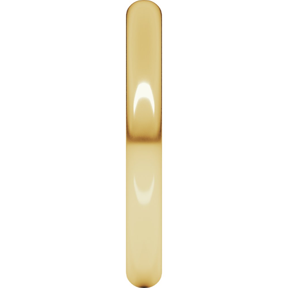 14K Yellow Gold 2.5 mm Half Round Band Size 1.5