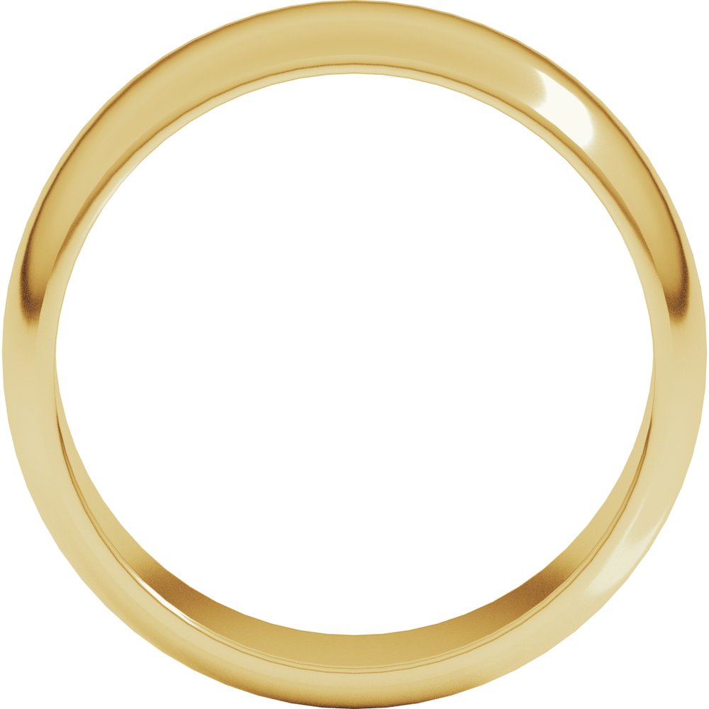 14K Yellow Gold 7 mm Half Round Band Size 5.5