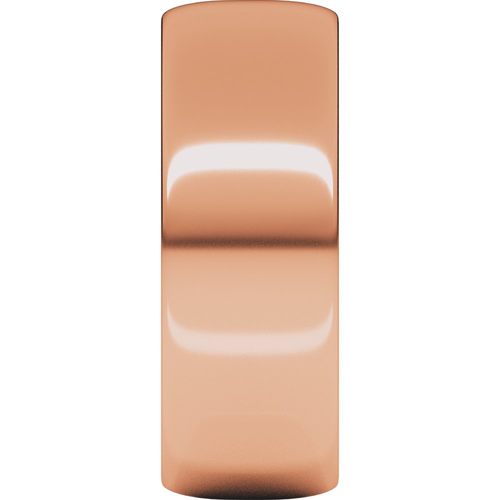 14K Rose 7 mm Half Round Light Band Size 10