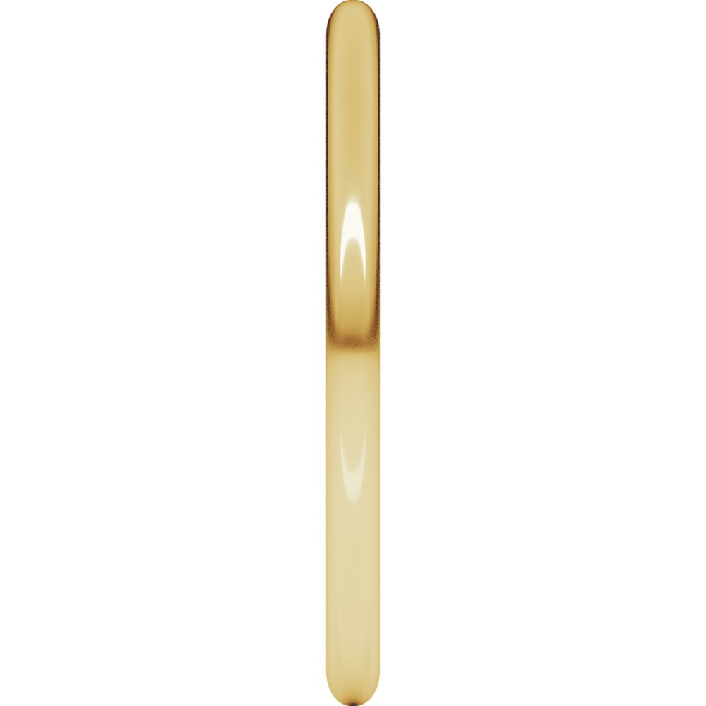 14K Yellow Gold 1.5 mm Lightweight Half Round Band Size 3