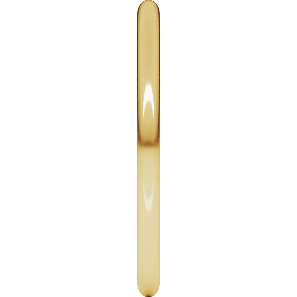 14K Yellow 1.5 mm Half Round Light Band