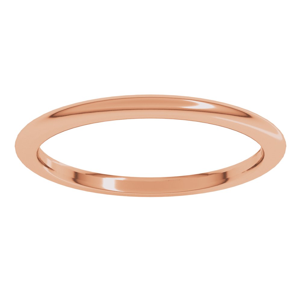 14K Rose Gold 1.5 mm Comfort-Fit Half Round Band Size 4.5