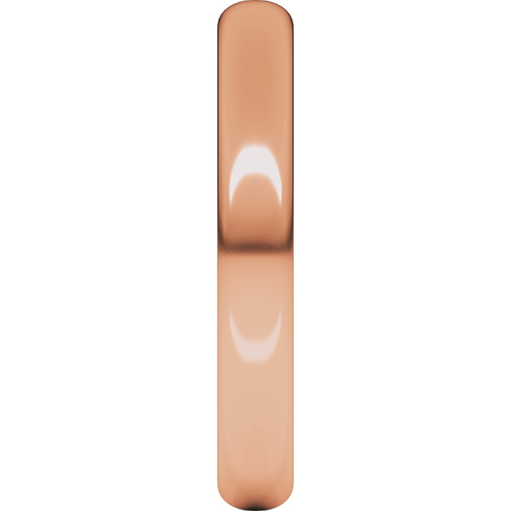 14K Rose Gold 3 mm Half Round Band Size 5