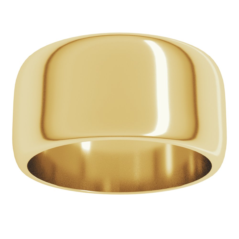14K Yellow Gold 10 mm Half Round Band Size 5.5