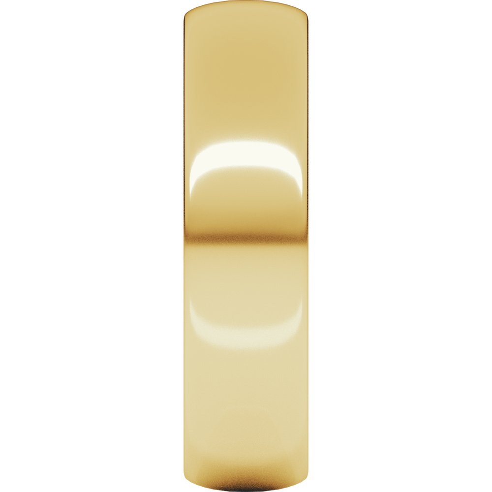 10K Yellow 5 mm Lightweight Half Round Band Size 10