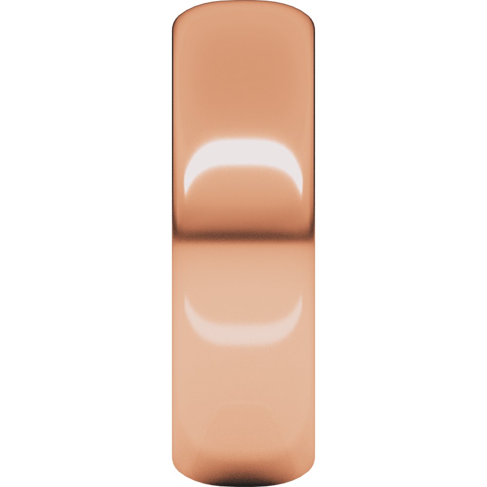 14K Rose Gold 6 mm Half Round Band Size 9.5