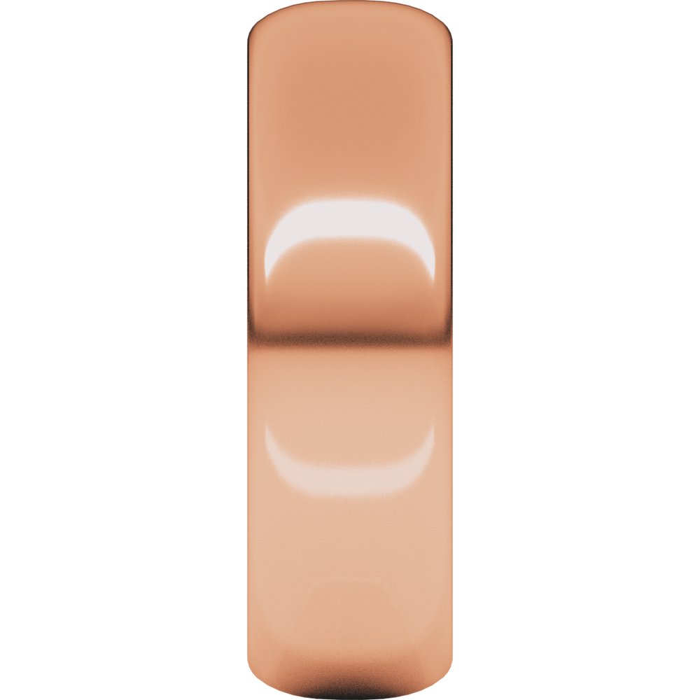 18K Rose 6 mm Half Round Band Size 10