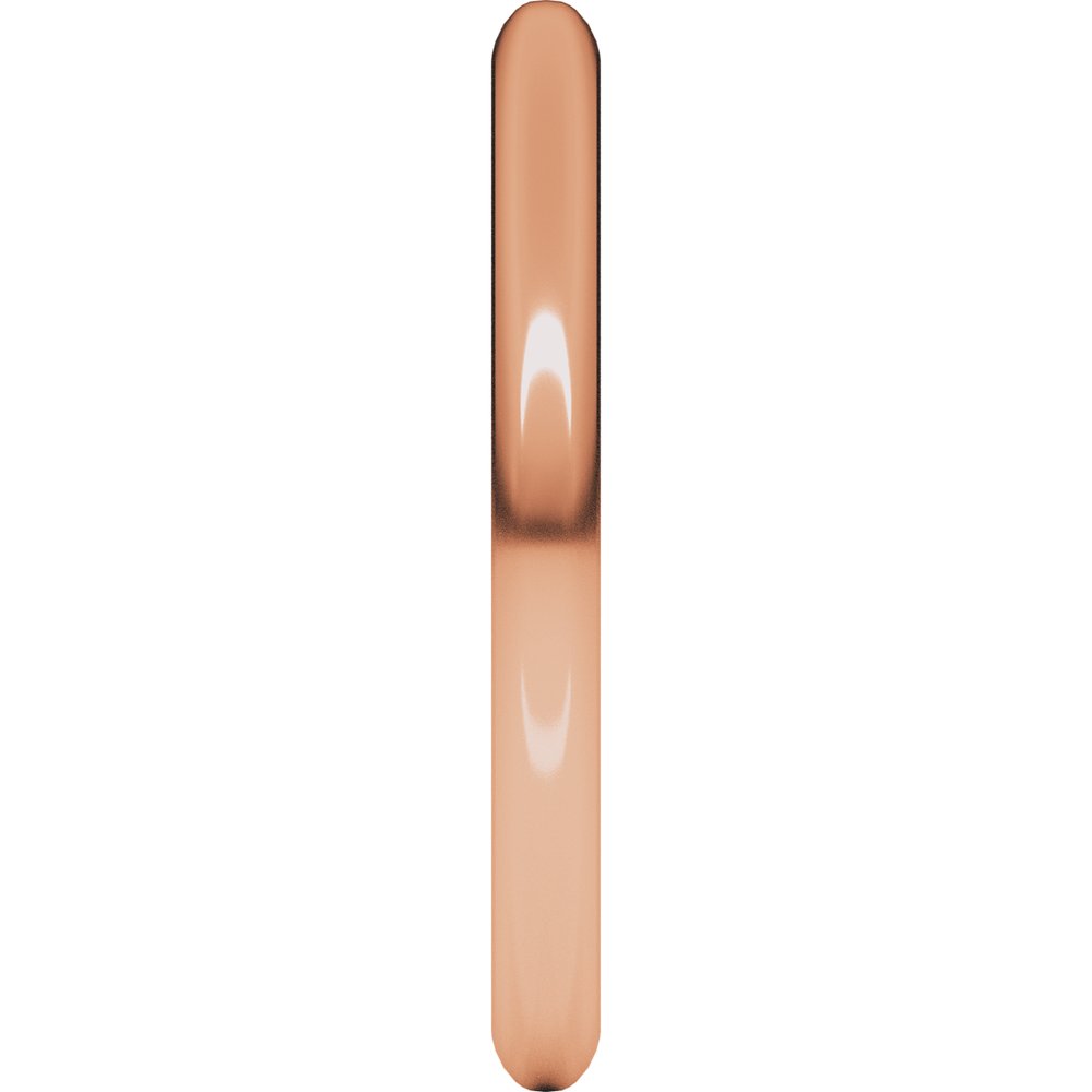 10K Rose Gold 2 mm Half Round Band Size 7
