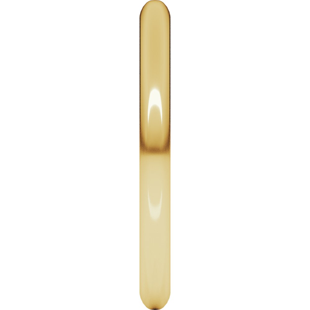 18K Yellow Gold 2 mm Half Round Band Size 4