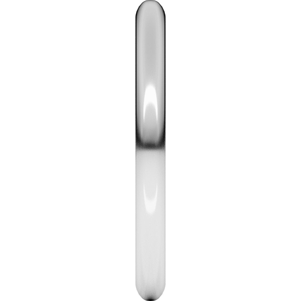 Platinum 2 mm Half Round Band