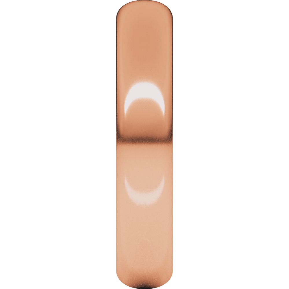 14K Rose Gold 4 mm Half Round Band Size 6.5