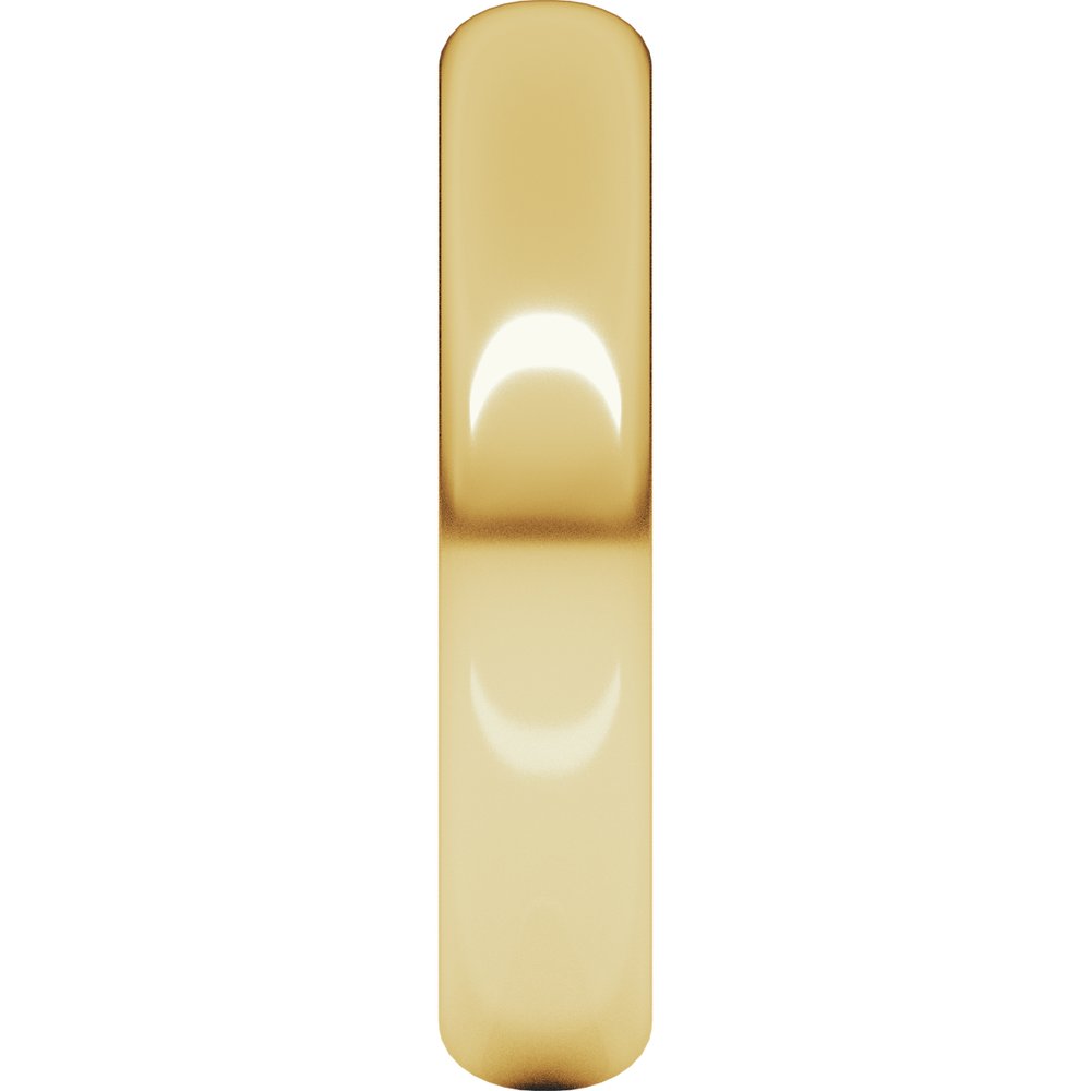 10K Yellow Gold 4 mm Half Round Band Size 4.5