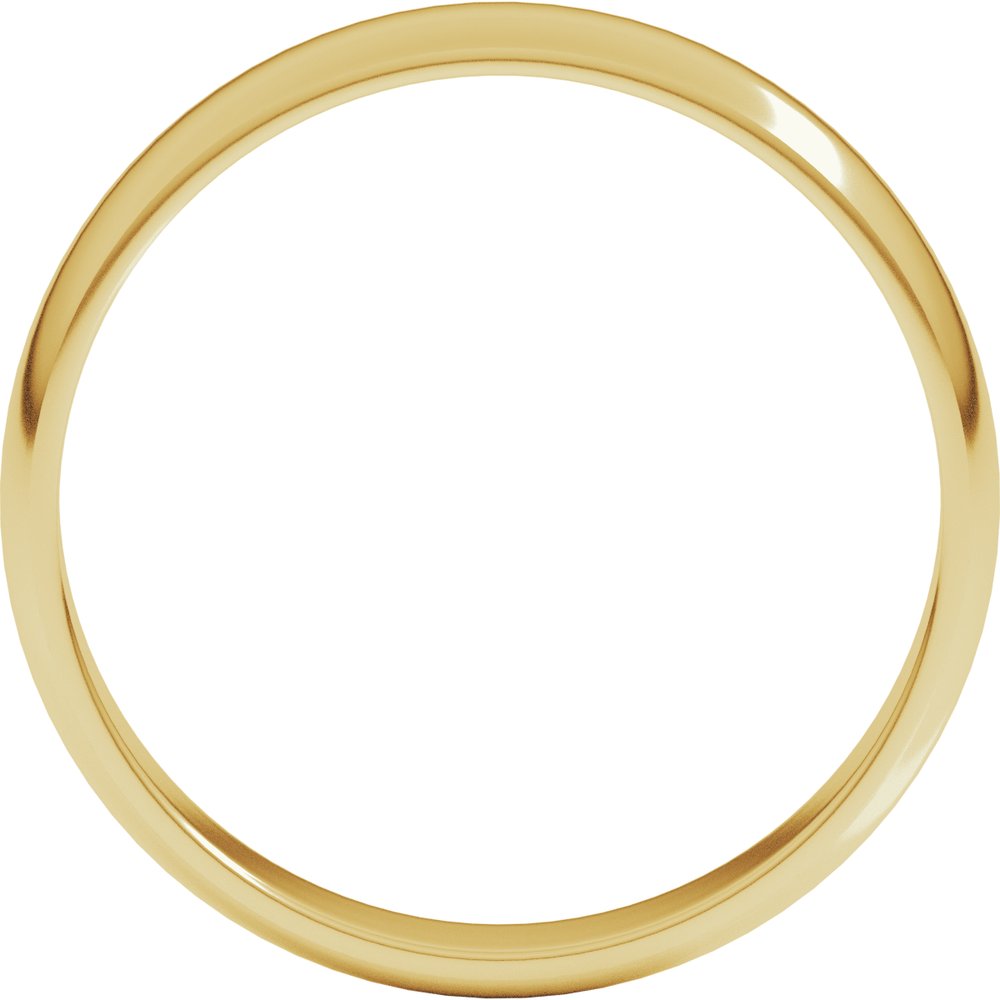 14K Yellow Gold 4.5 mm Lightweight Half Round Band Size 10
