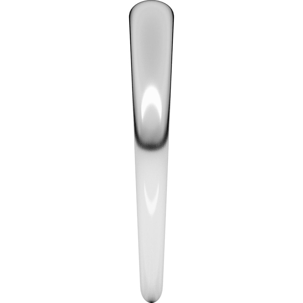 14K White Gold 3 mm Tapered Half Round Band Size 4