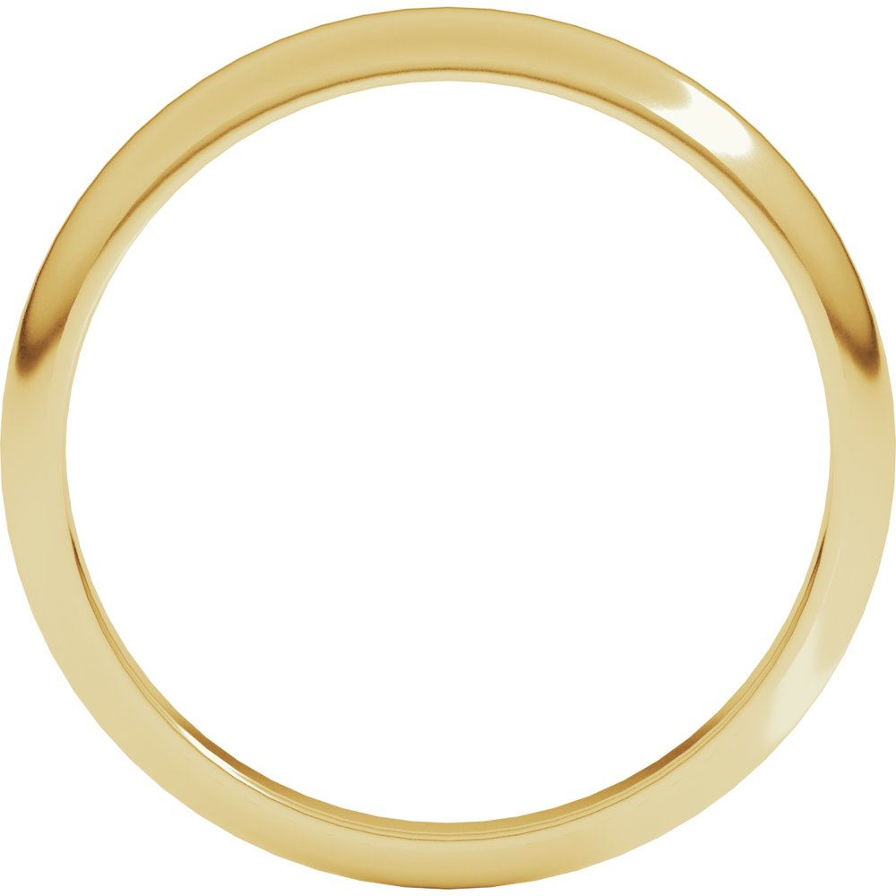 14K Yellow Gold 4 mm Tapered Half Round Band Size 8.5