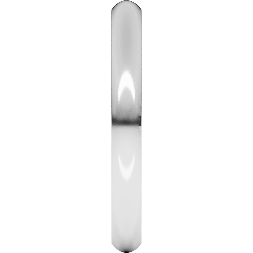 Sterling Silver 2.5 mm Comfort-Fit Half Round Band Size 7