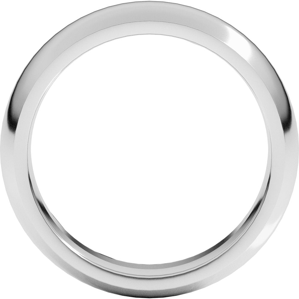 Platinum 6 mm Half Round Comfort Fit Band