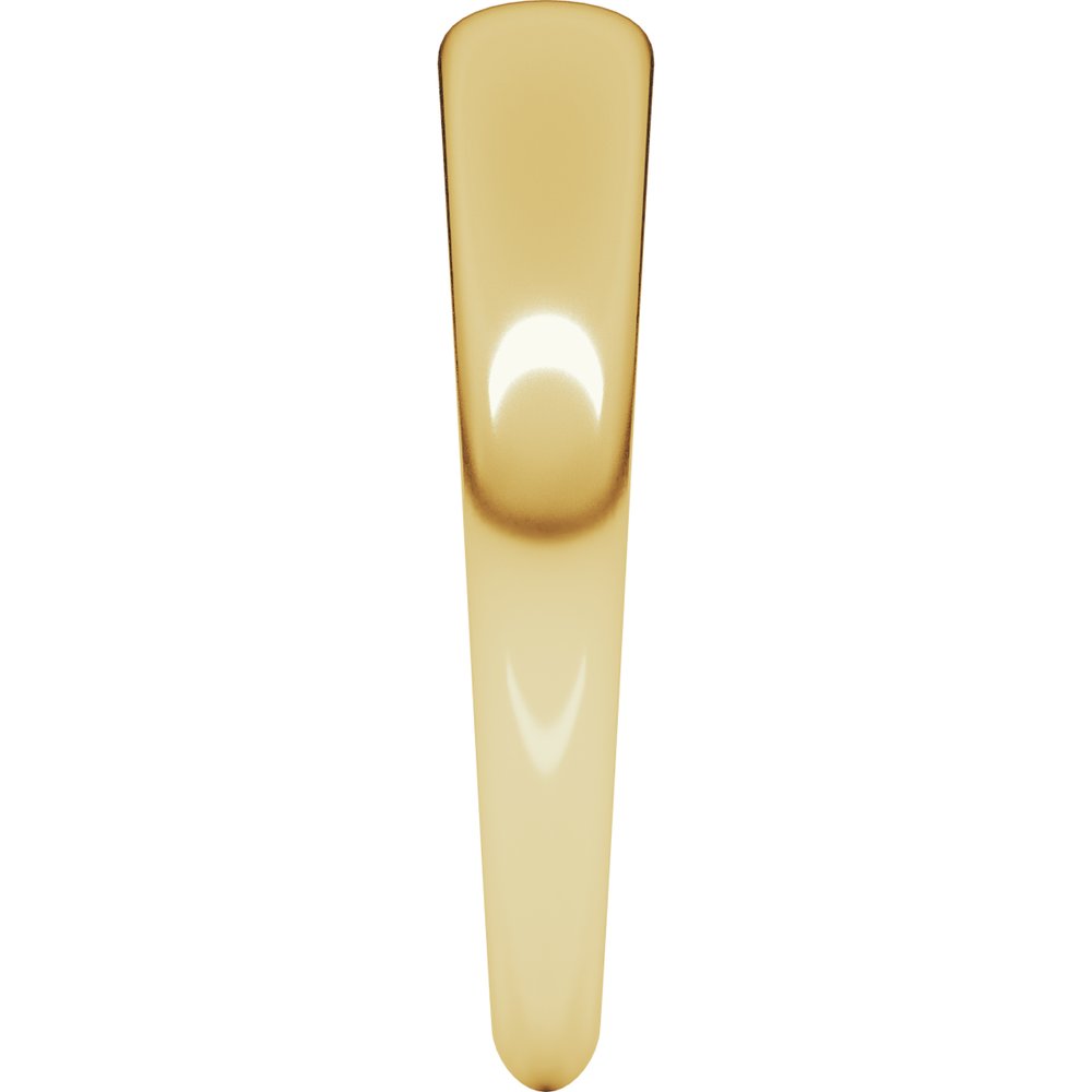 14K Yellow Gold 4 mm Tapered Half Round Band Size 8.5