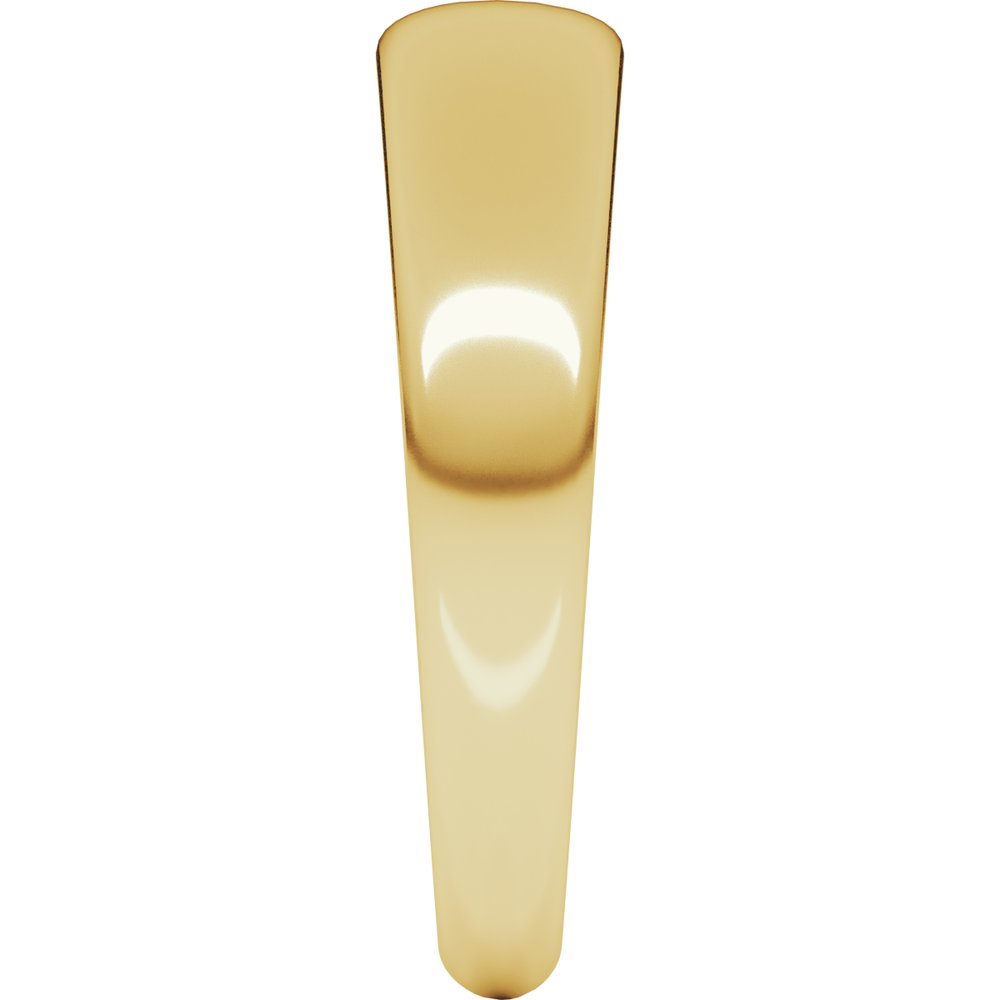 10K Yellow Gold 5 mm Tapered Half Round Band Size 12