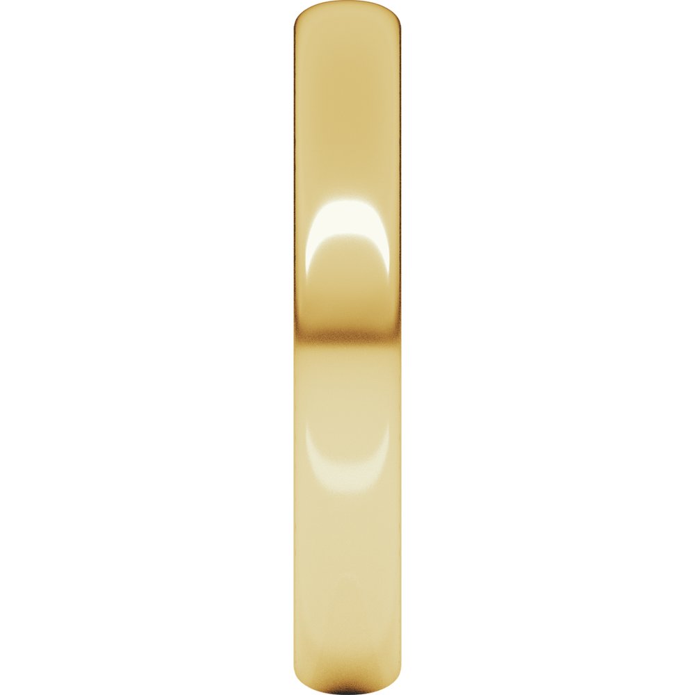 14K Yellow Gold 3 mm Ultra-Lightweight Half Round Band Size 4