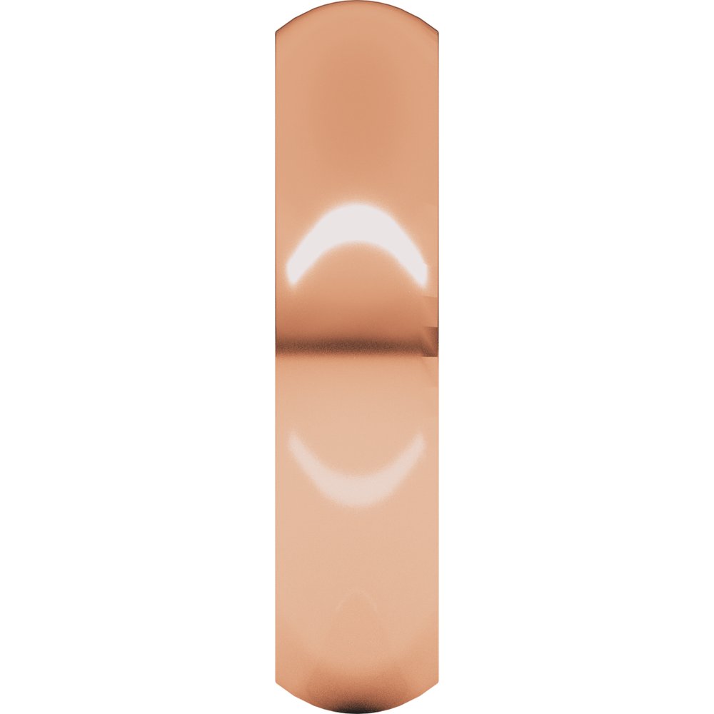 14K Rose Gold 4.5 mm Comfort-Fit Half Round Band Size 8.5
