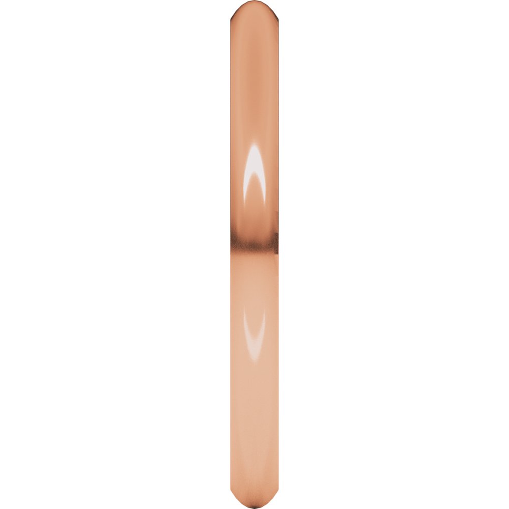 14K Rose Gold 2 mm Comfort-Fit Half Round Band Size 4