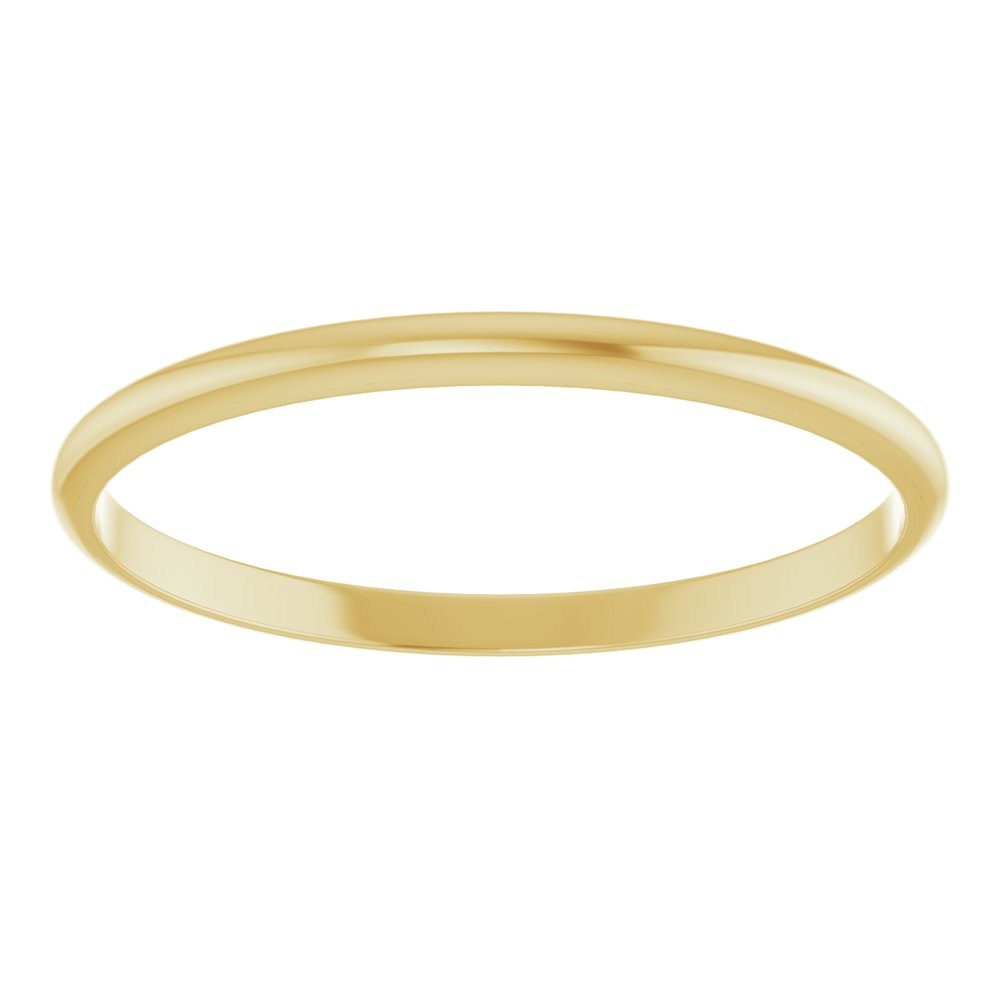 18K Yellow Gold 1.5 mm Ultra-Lightweight Half Round Band Size 6