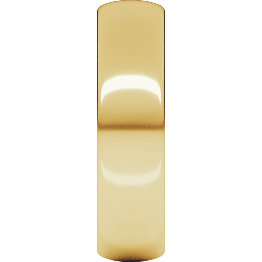 14K Yellow Gold 5 mm Ultra-Lightweight Half Round Band Size 6