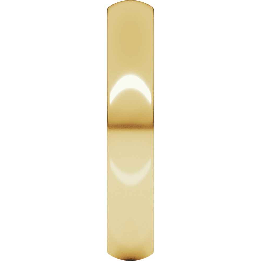 14K Yellow Gold 4 mm Heavyweight Comfort-Fit Half Round Band Size 5.5