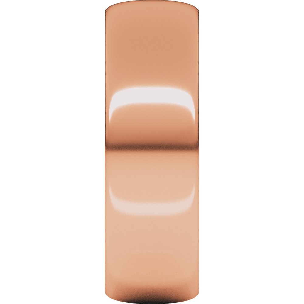 18K Rose 6 mm Ultra-Lightweight Half Round Band Size 7.5