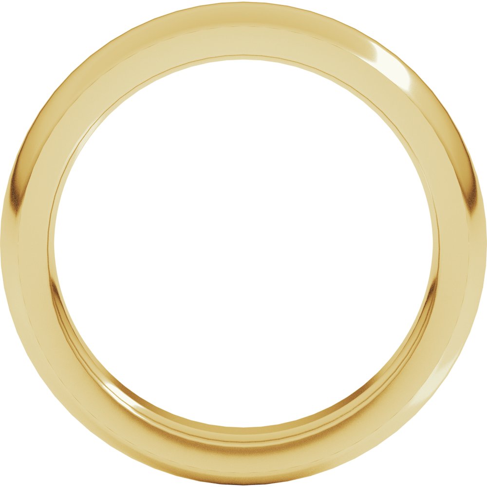 18K Yellow Gold 4 mm Heavyweight Comfort-Fit Half Round Band Size 8.5