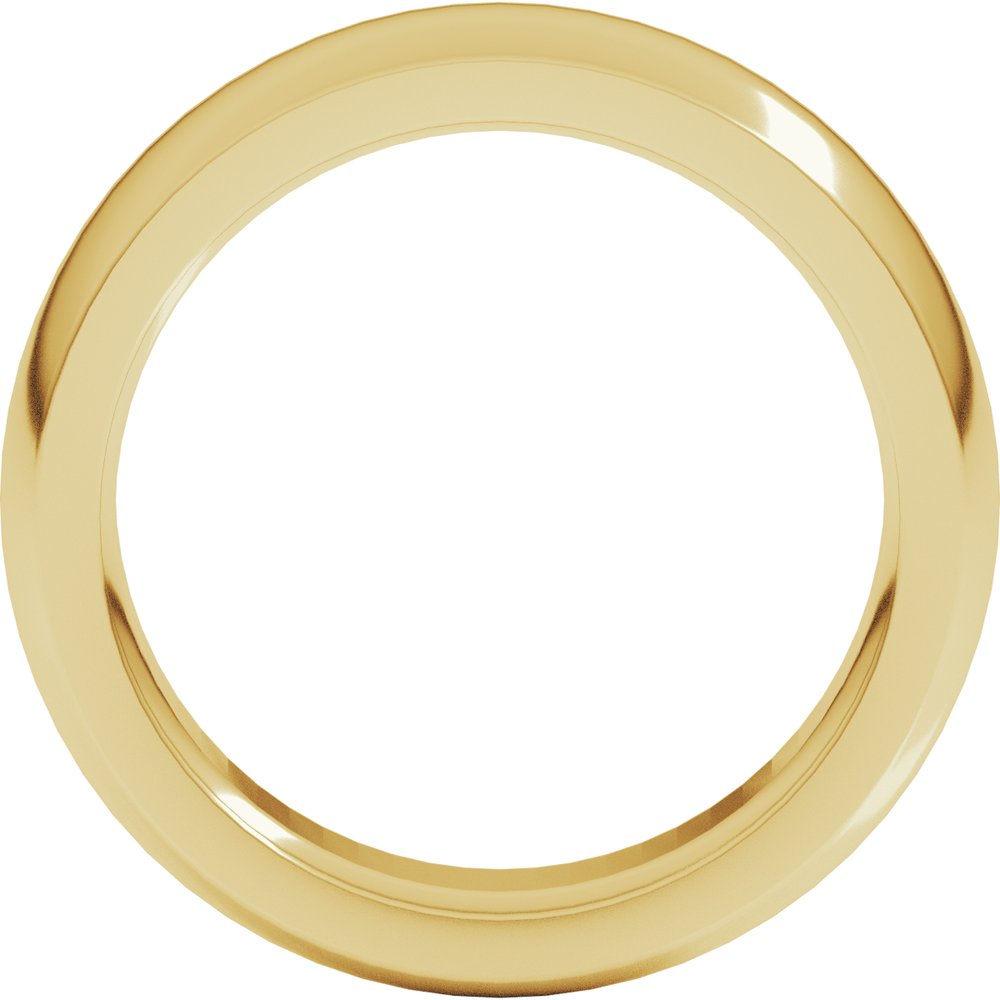 14K Yellow Gold 6 mm Heavyweight Comfort-Fit Half Round Band Size 5