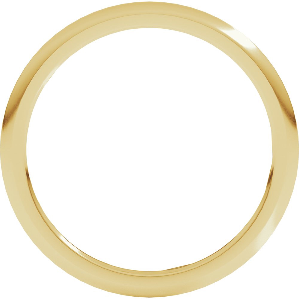 14K Yellow Gold 1 mm Comfort-Fit Half Round Band Size 4.5