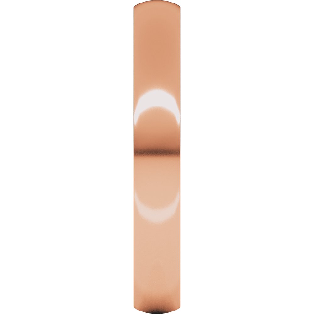 18K Rose Gold 3 mm Lightweight Comfort-Fit Half Round Band Size 9