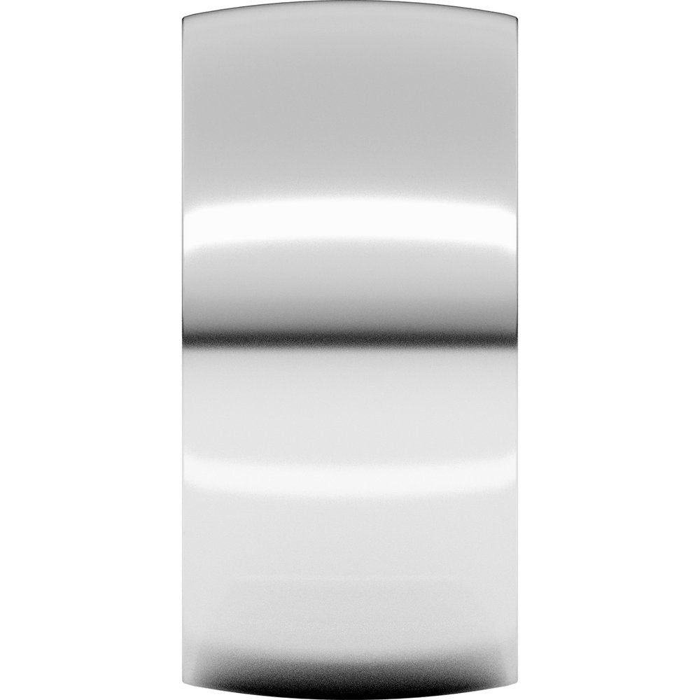 18K White Gold 10 mm Lightweight Comfort-Fit Half Round Band Size 6