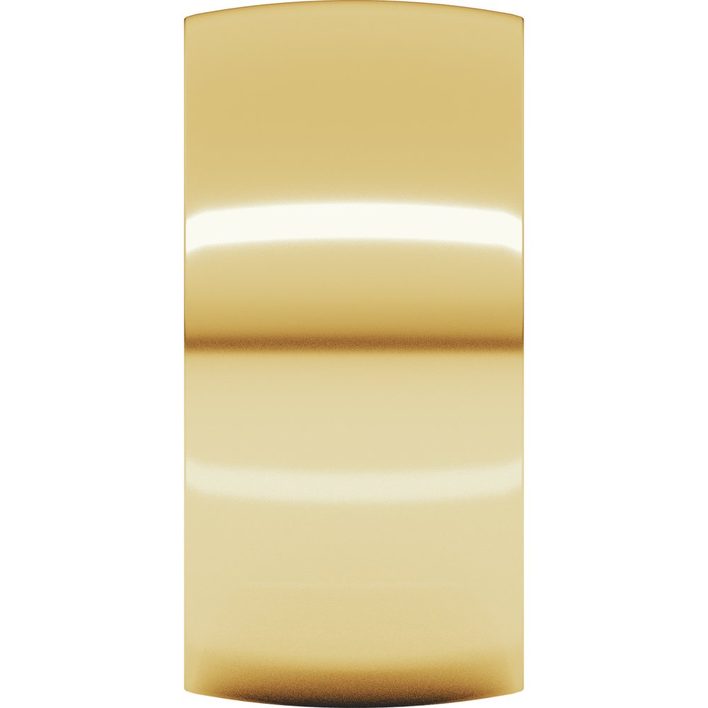 14K Yellow Gold 10 mm Lightweight Comfort-Fit Half Round Band Size 7.5