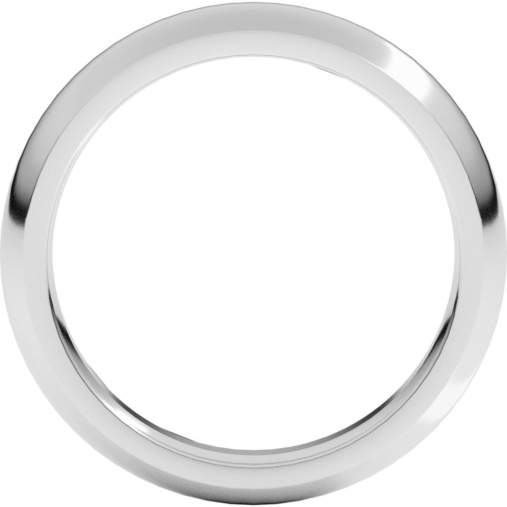 14K White Gold 3.5 mm Comfort-Fit Half Round Band Size 8.5