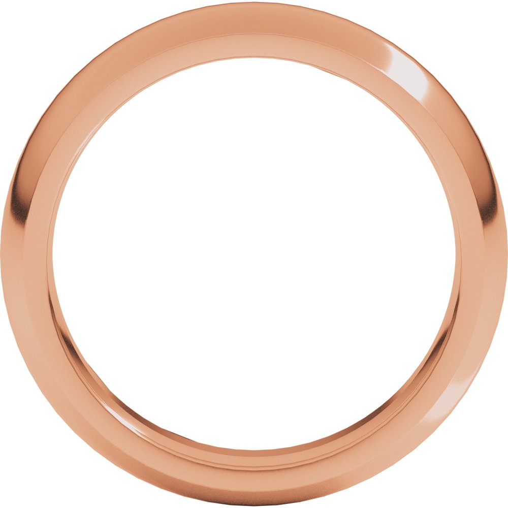 14K Rose Gold 4.5 mm Comfort-Fit Half Round Band Size 8.5