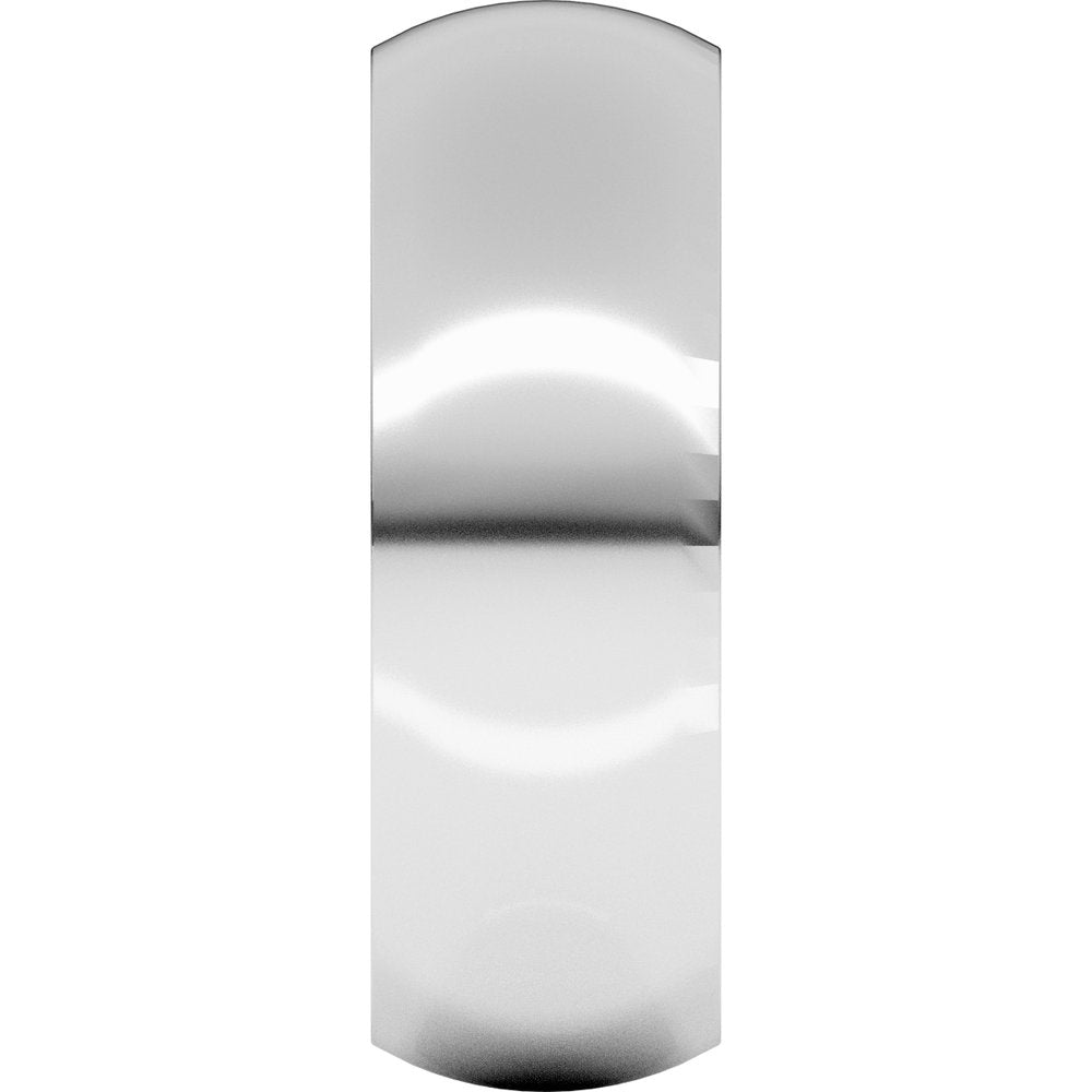 Sterling Silver 7 mm Comfort-Fit Half Round Band Size 10