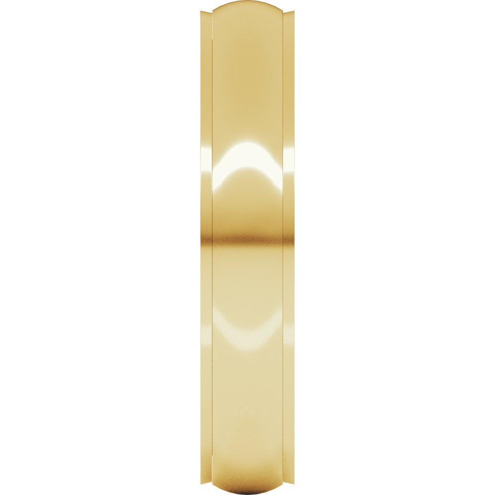 10K Yellow 4 mm Stepped-Edge Comfort-Fit Half Round Band Size 10