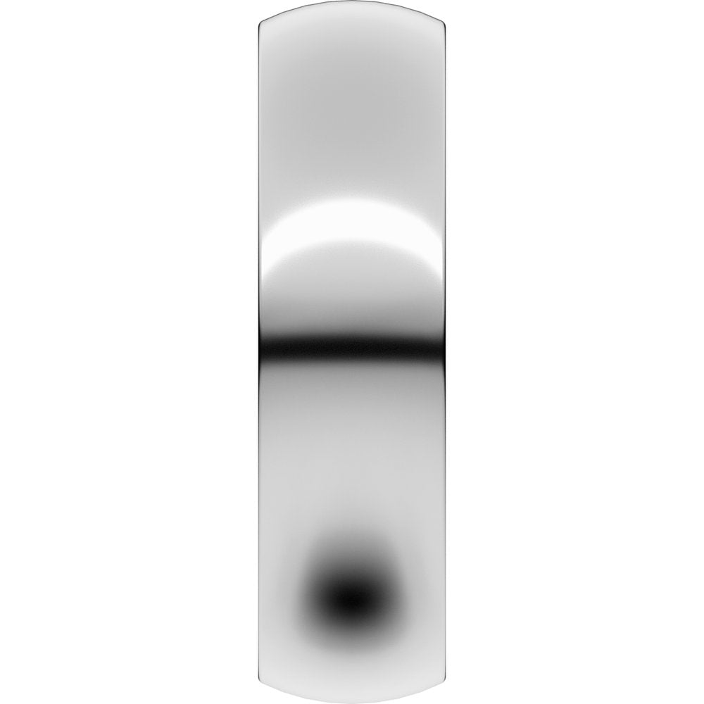 14K White Gold 6 mm Heavyweight Comfort-Fit Half Round Band Size 8.5