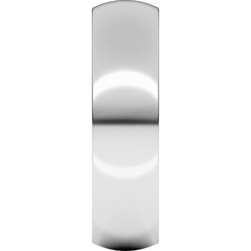 Sterling Silver 6 mm Heavyweight Comfort-Fit Half Round Band Size 10