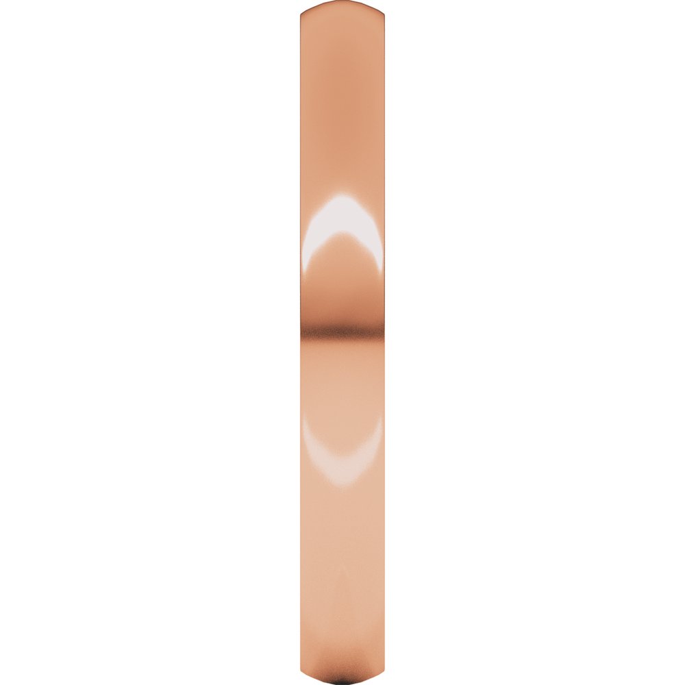 10K Rose Gold 2.5 mm Lightweight Comfort-Fit Half Round Band Size 7