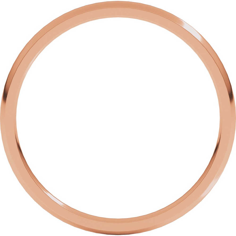 10K Rose Gold 1.5 mm Lightweight Comfort-Fit Half Round Band Size 6.5