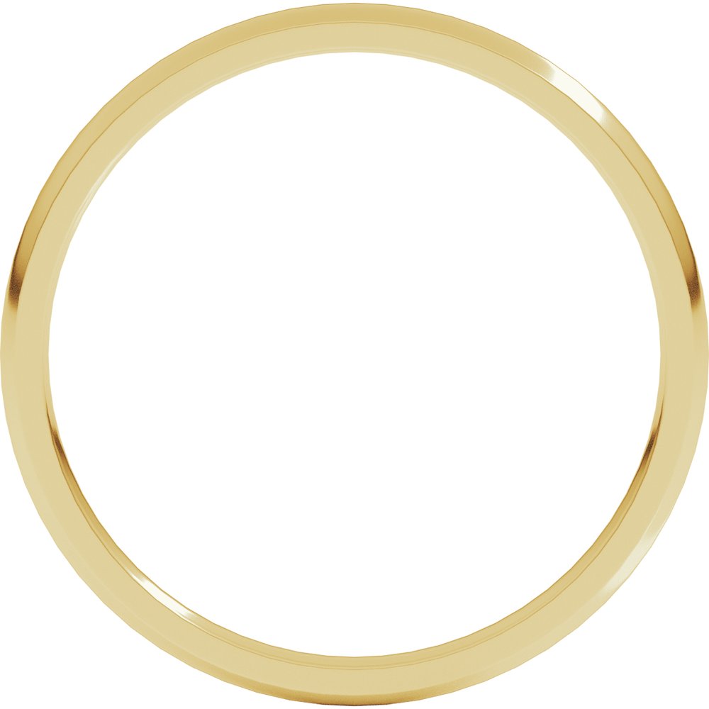 14K Yellow Gold 1.5 mm Lightweight Comfort-Fit Half Round Band Size 4