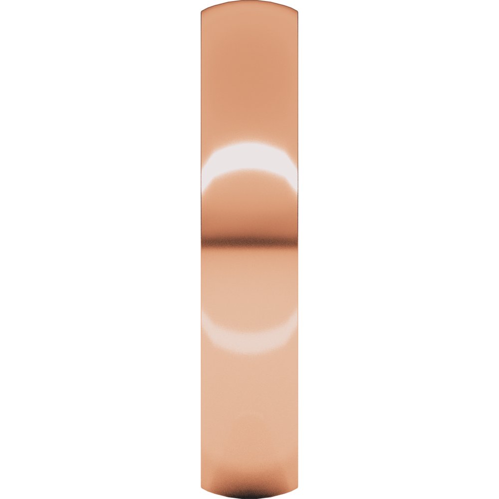 14K Rose Gold 4 mm Lightweight Comfort-Fit Half Round Band Size 6