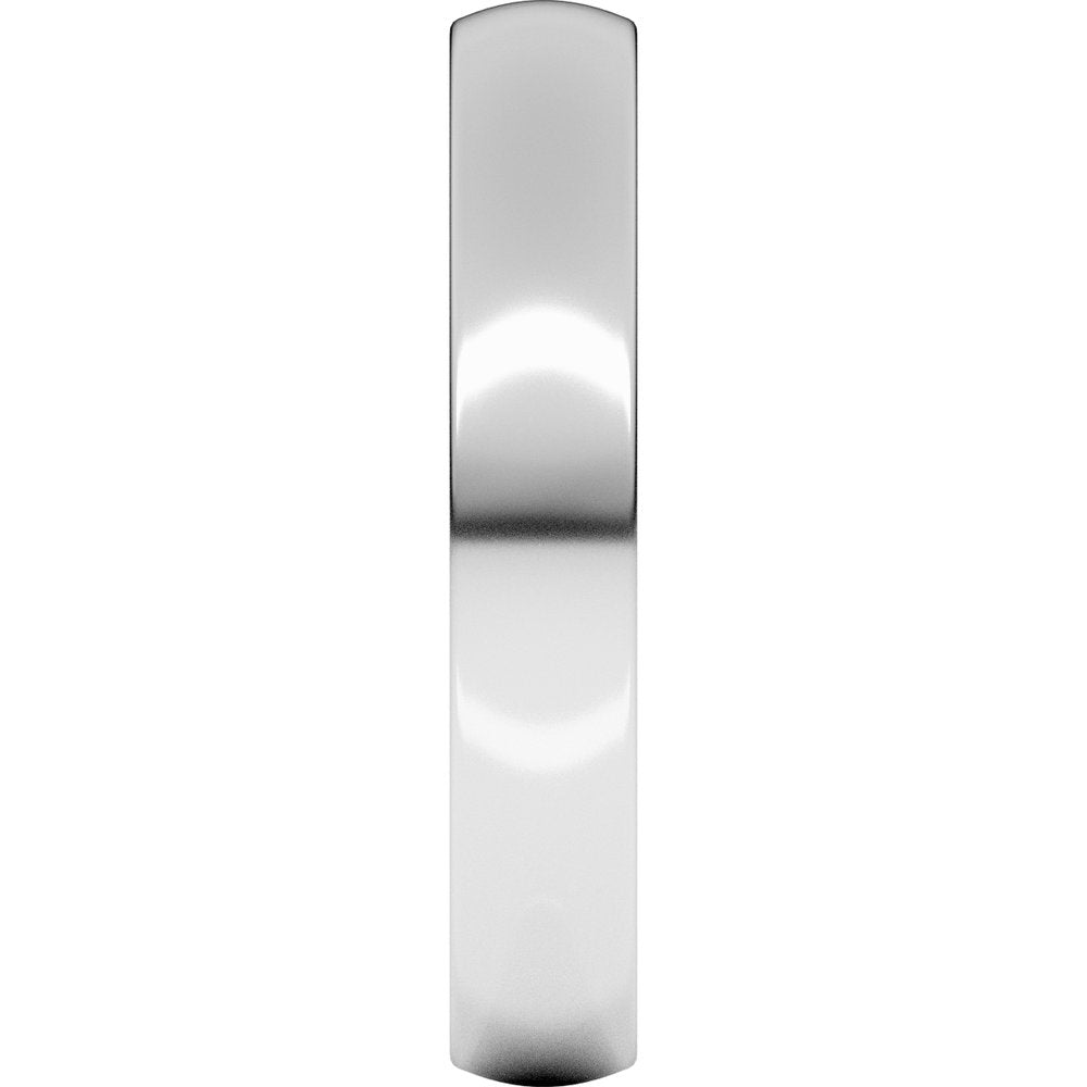 14K White Gold 3.5 mm Lightweight Comfort-Fit Half Round Band Size 6