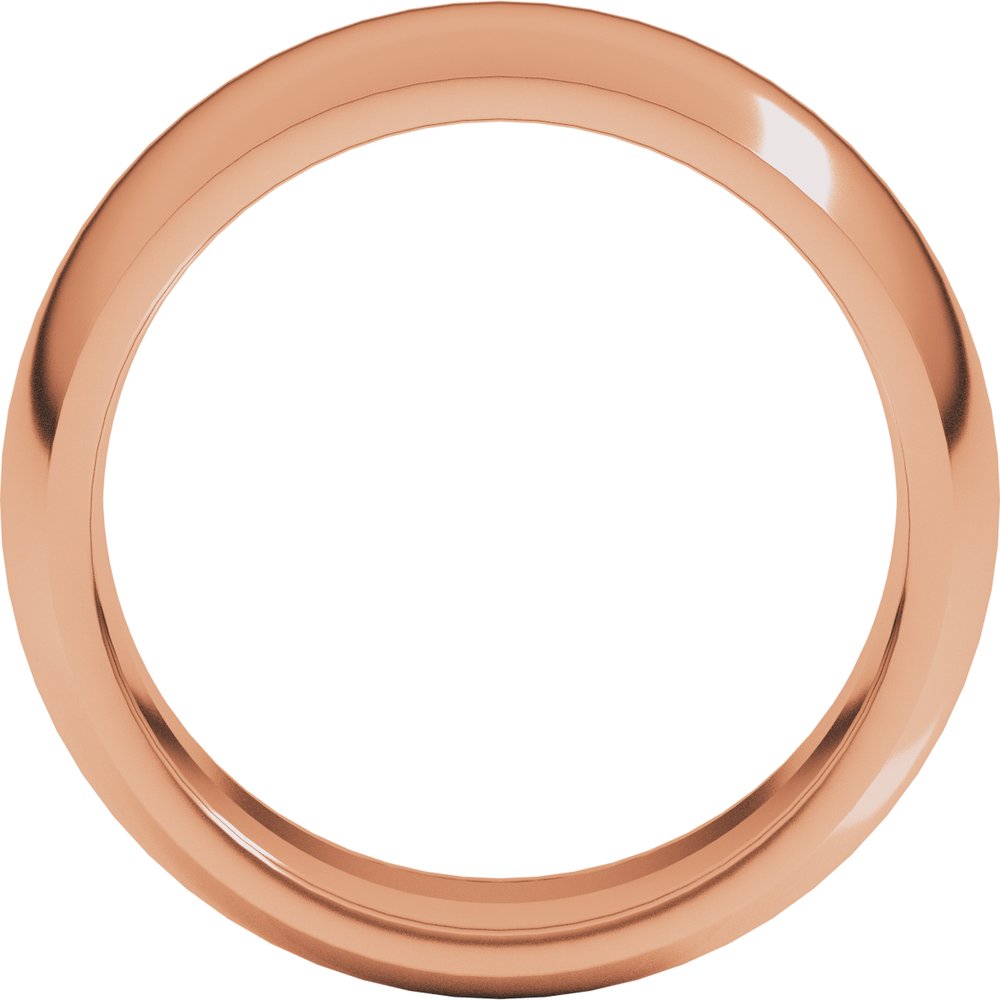 14K Rose 8 mm Comfort-Fit Half Round Band Size 9