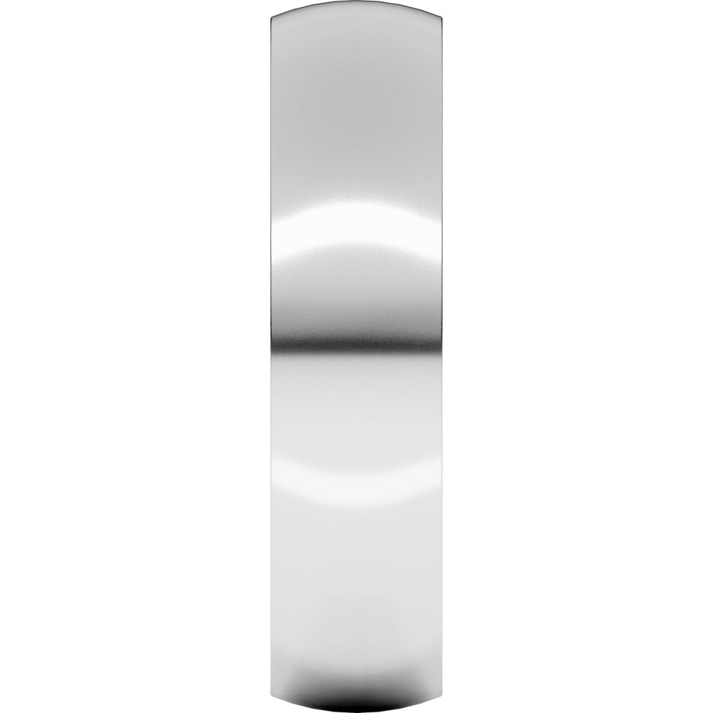 Platinum 5 mm Lightweight Comfort-Fit Half Round Band Size 10