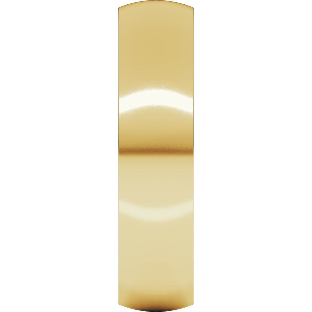 14K Yellow 5 mm Half Round Comfort Fit Light Band